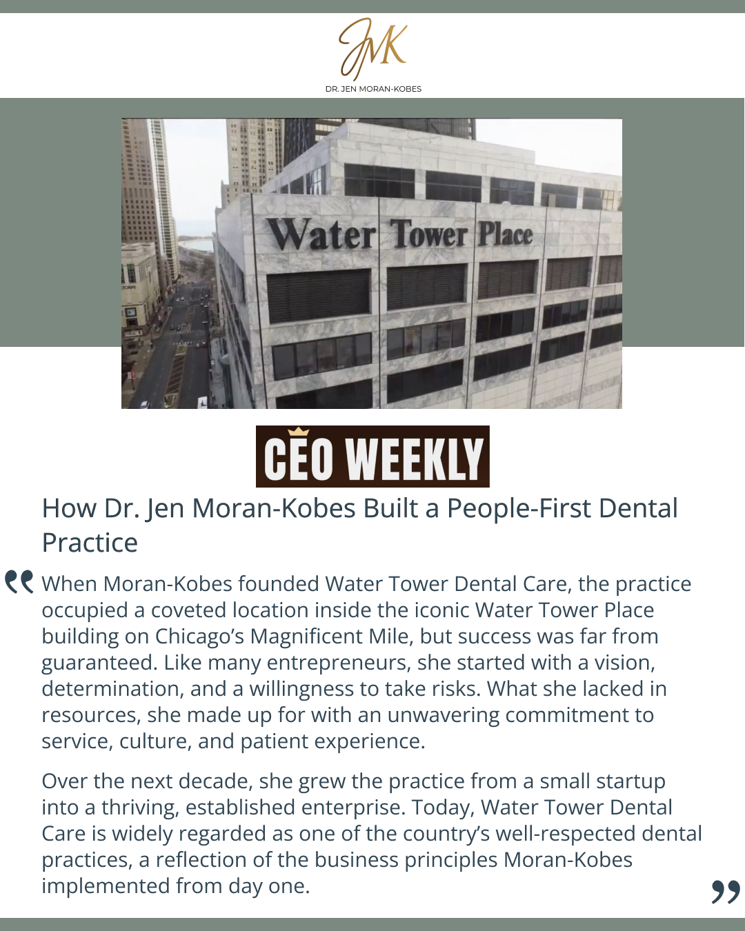How Dr. Jen Moran-Kobes Built a People-First Dental Practice